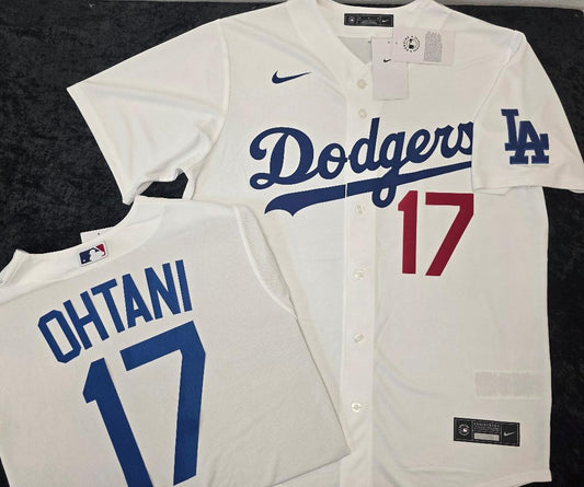 NIKE Los Angeles Dodgers SHOHEI OHTANI SEWN Baseball Jersey WHITE