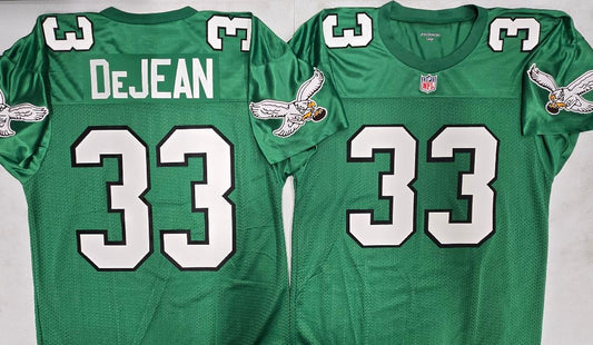 Philadelphia Eagles COOPER DeJEAN Vintage Throwback Football Jersey KELLY GREEN