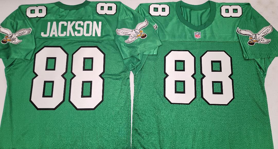 Philadelphia Eagles KEITH JACKSON 90s Vintage Throwback Football Jersey KELLY GREEN