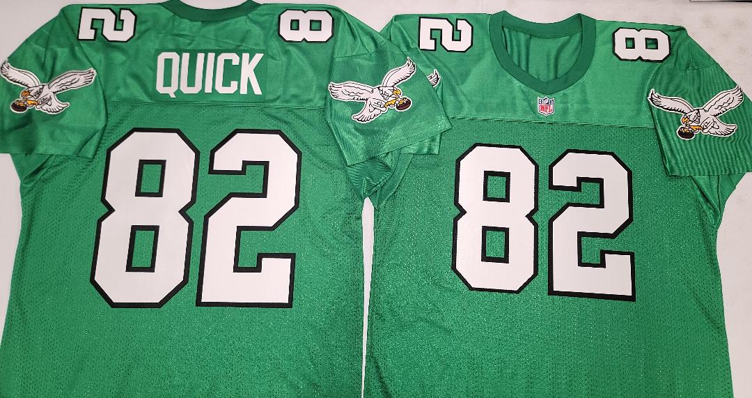 Philadelphia Eagles MIKE QUICK 90s Vintage Throwback Football Jersey GREEN