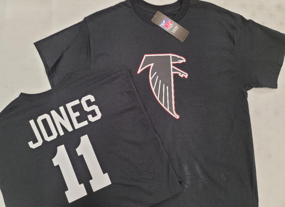 Mens NFL Team Apparel Atlanta Falcons JULIO JONES Throwback Football Jersey Shirt BLACK