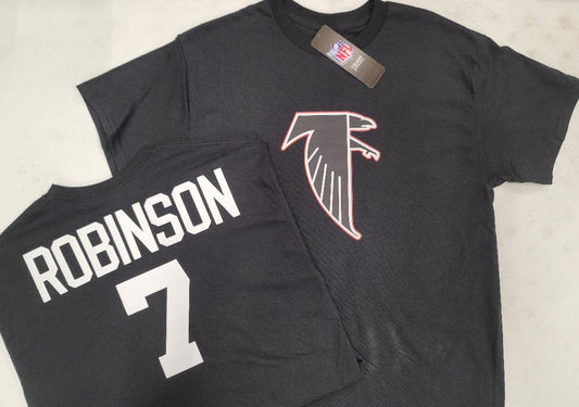 Mens NFL Team Apparel Atlanta Falcons BIJAN ROBINSON Throwback Football Jersey Shirt BLACK