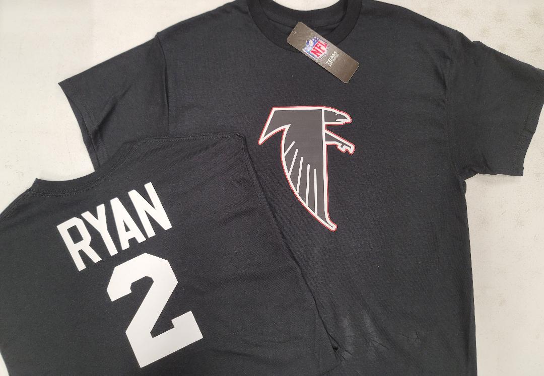 Mens NFL Team Apparel Atlanta Falcons MATT RYAN Throwback Football Jersey Shirt BLACK