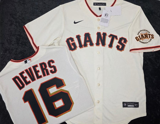 Mens Nike San Francisco Giants RAFAEL DEVERS Baseball JERSEY CREAM