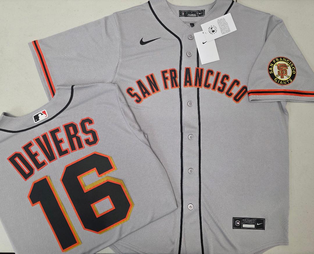 Mens Nike San Francisco Giants RAFAEL DEVERS Baseball JERSEY GRAY
