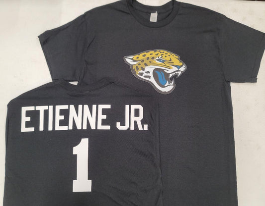 Mens NFL Team Apparel Jacksonville Jaguars TRAVIS ETIENNE JR Football Jersey Shirt BLACK