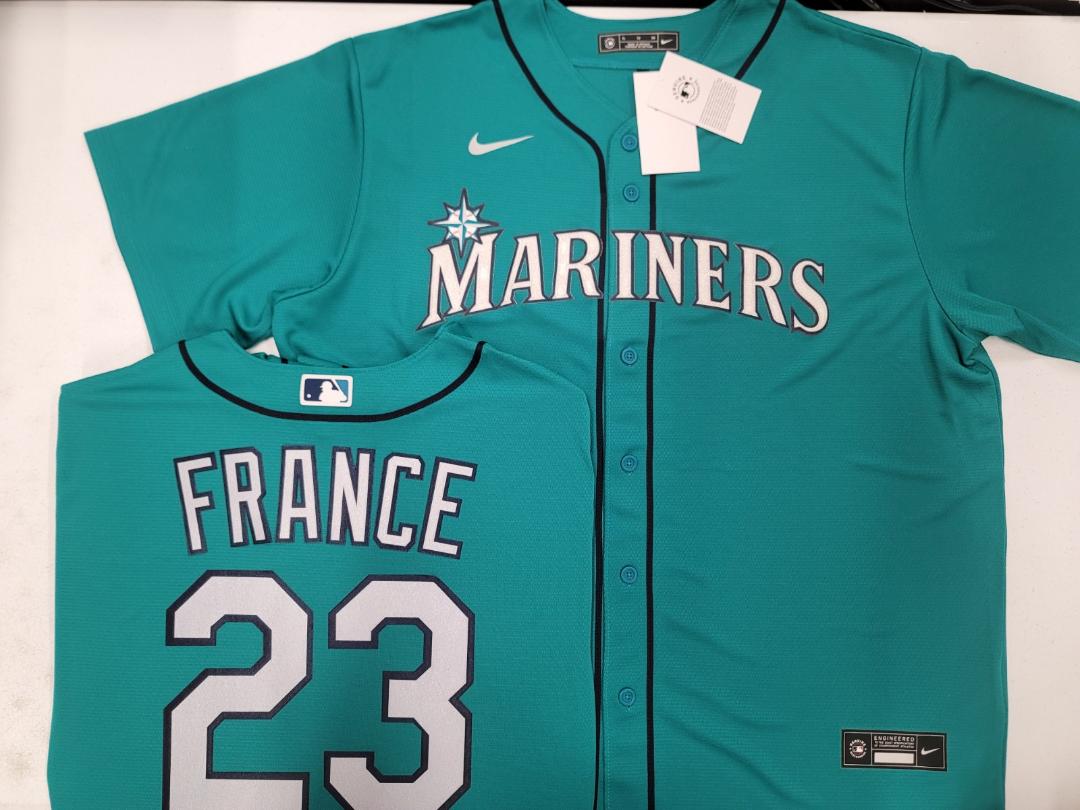 Nike Seattle Mariners TY FRANCE Sewn Baseball Jersey TEAL