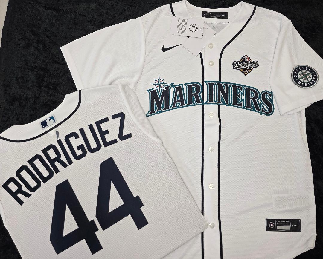 Nike Seattle Mariners JULIO RODRIGUEZ Sewn Baseball Jersey WHITE