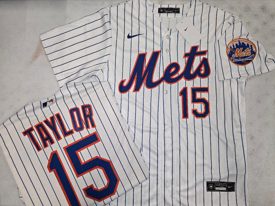 Mens Nike New York Mets TYRONE TAYLOR Baseball Jersey WHITE P/S New