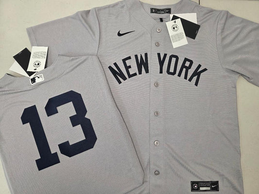 Mens Nike New York Yankees JAZZ CHISHOLM JR Sewn Baseball Jersey GRAY