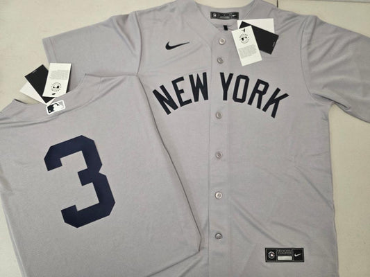 Mens Nike New York Yankees BABE RUTH Sewn Baseball Jersey GRAY
