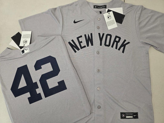 Mens Nike New York Yankees MARIANO RIVERA Sewn Baseball Jersey GRAY