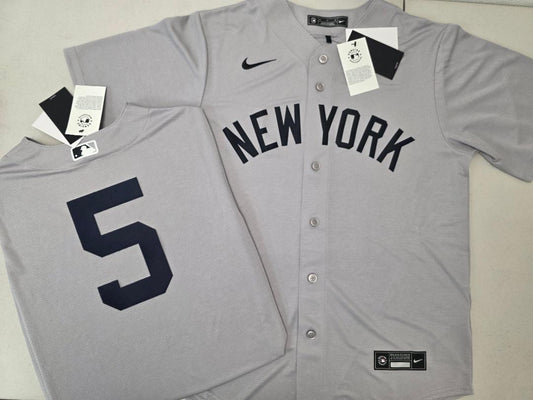 Mens Nike New York Yankees JOE DiMAGGIO Sewn Baseball Jersey GRAY