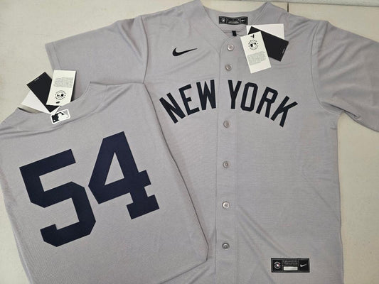 Mens Nike New York Yankees MAX FRIED Sewn Baseball Jersey GRAY