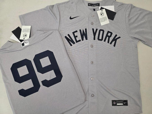 Mens Nike New York Yankees AARON JUDGE Sewn Baseball Jersey GRAY