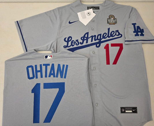 Nike Los Angeles Dodgers SHOHEI OHTANI 2024 World Series Baseball Jersey GRAY