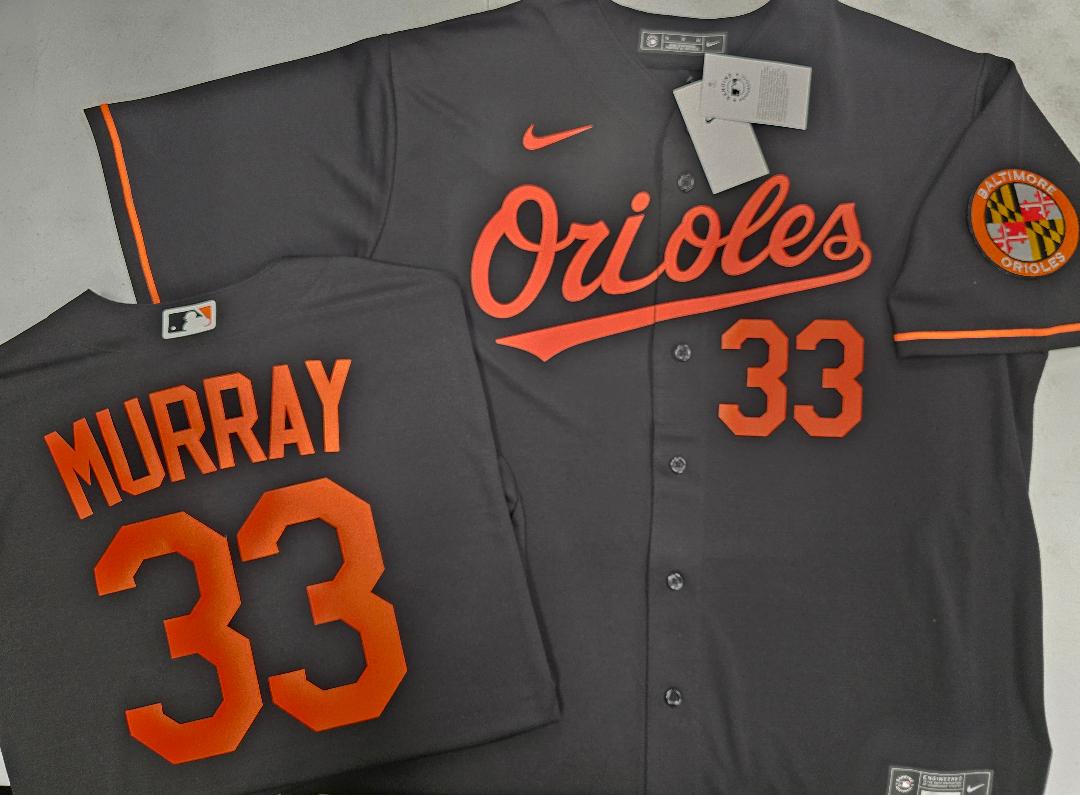 Nike Baltimore Orioles EDDIE MURRAY Sewn Baseball Jersey BLACK