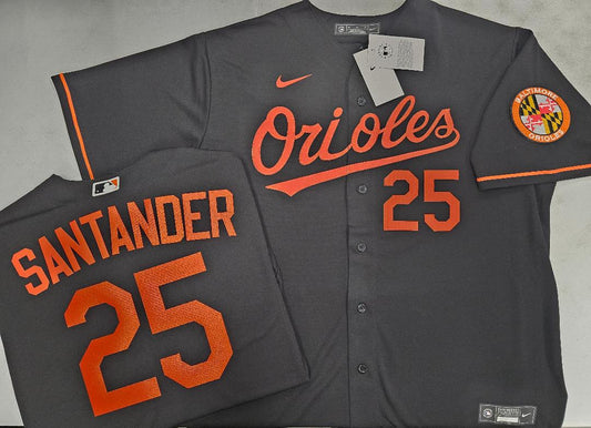 Nike Baltimore Orioles ANTHONY SANTANDER Sewn Baseball Jersey BLACK