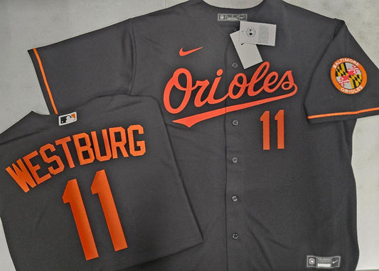 Nike Baltimore Orioles JORDAN WESTBURG Sewn Baseball Jersey BLACK