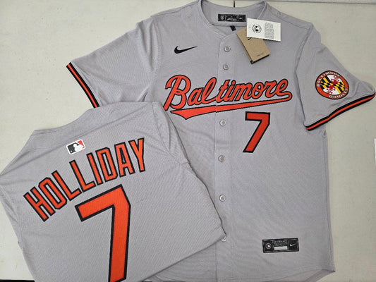 Nike Baltimore Orioles JACKSON HOLLIDAY Sewn Baseball Jersey GRAY