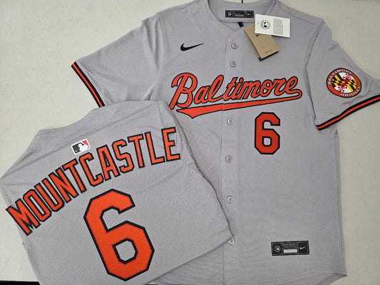 Nike Baltimore Orioles RYAN MOUNTCASTLE Sewn Baseball Jersey GRAY