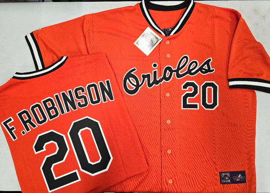 Cooperstown Collection Baltimore Orioles FRANK ROBINSON Throwback Baseball Jersey ORANGE