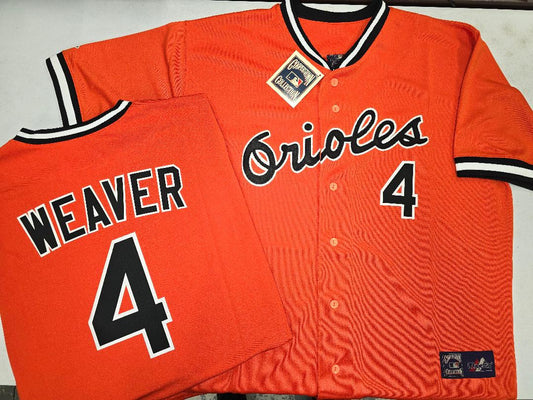 Cooperstown Collection Baltimore Orioles EARL WEAVER Throwback Baseball Jersey ORANGE