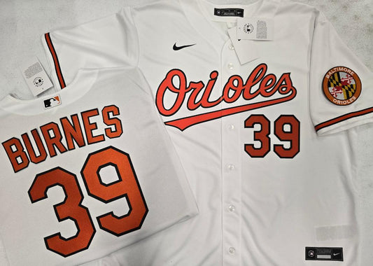 Nike Baltimore Orioles CORBIN BURNES Sewn Baseball Jersey WHITE