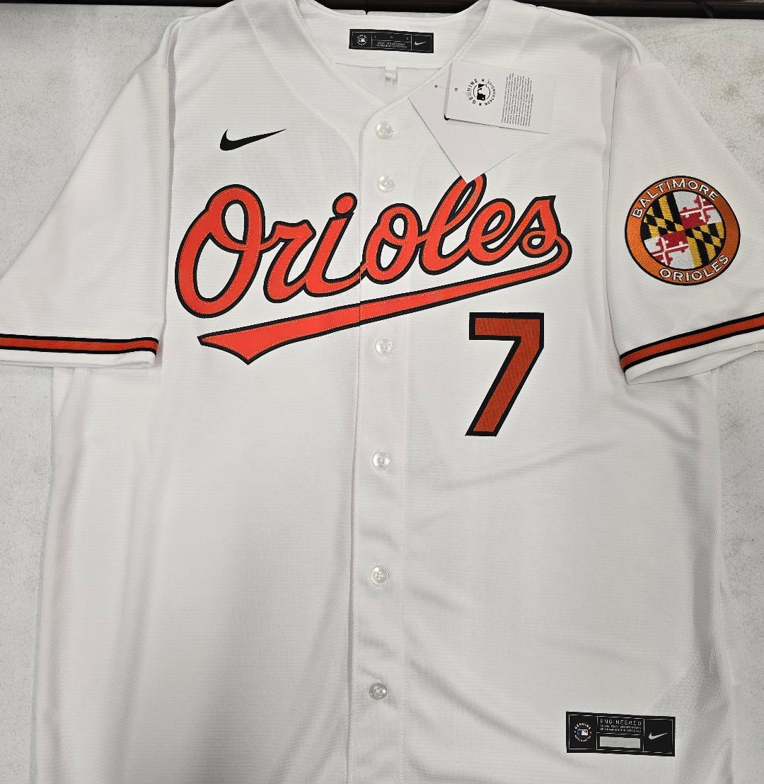 Nike Baltimore Orioles JACKSON HOLLIDAY Sewn Baseball Jersey WHITE