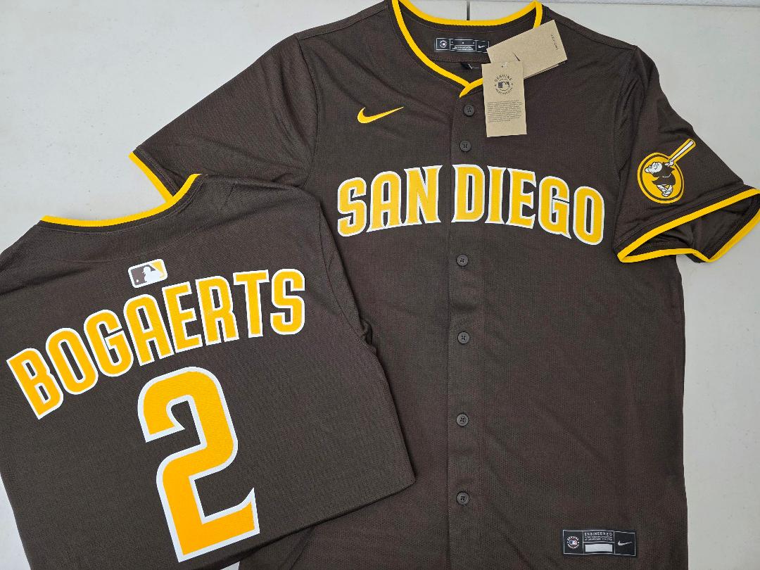 Mens NIKE San Diego Padres XANDER BOGAERTS Sewn JERSEY Brown