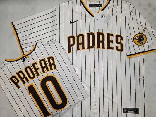 Mens NIKE San Diego Padres JURICKSON PROFAR Sewn JERSEY White P/S