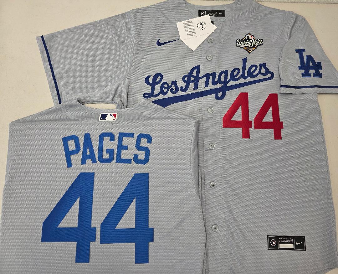 Nike Los Angeles Dodgers ANDY PAGES 2025 World Series Baseball Jersey GRAY