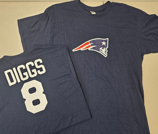 Mens NFL Team Apparel New England Patriots STEFON DIGGS Football Jersey Shirt NAVY