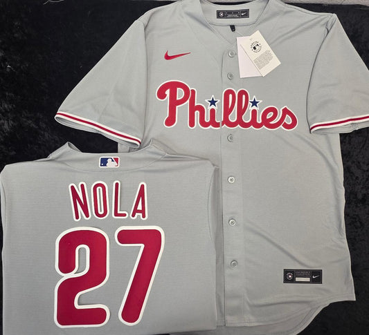 Nike Philadelphia Phillies ANDREW PAINTER Sewn Baseball Jersey GRAY