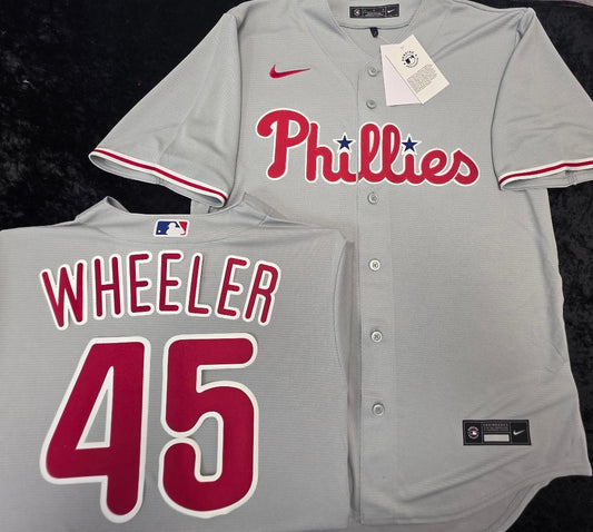 Nike Philadelphia Phillies ZACK WHEELER Sewn Baseball Jersey GRAY