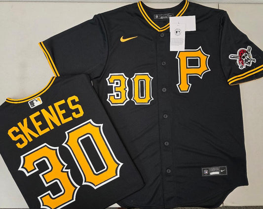 Nike Pittsburgh Pirates PAUL SKENES Sewn Baseball Jersey BLACK