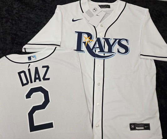 Nike Tampa Bay Rays YANDY DIAZ Baseball Jersey WHITE