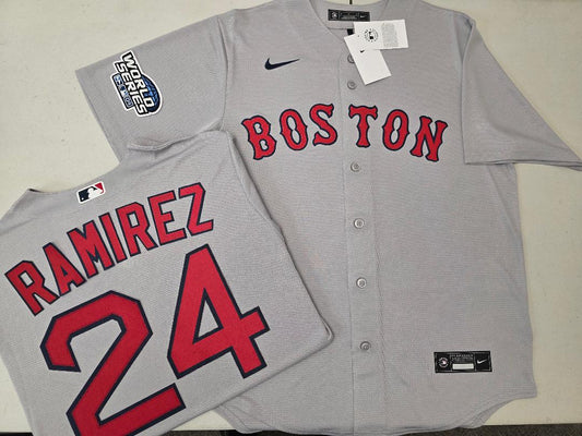 Nike Boston Red Sox MANNY RAMIREZ 2004 World Series Baseball Jersey GRAY