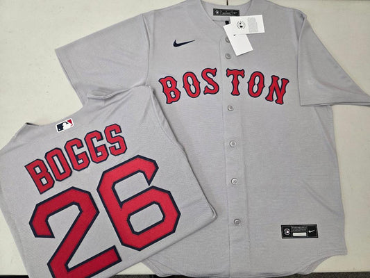 Nike Boston Red Sox WADE BOGGS Baseball Jersey GRAY