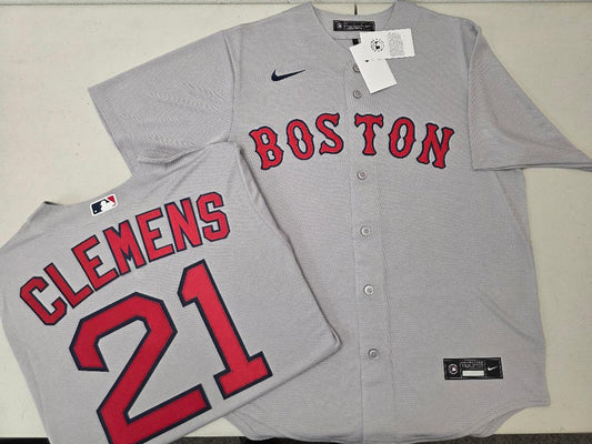 Nike Boston Red Sox ROGER CLEMENS Baseball Jersey GRAY