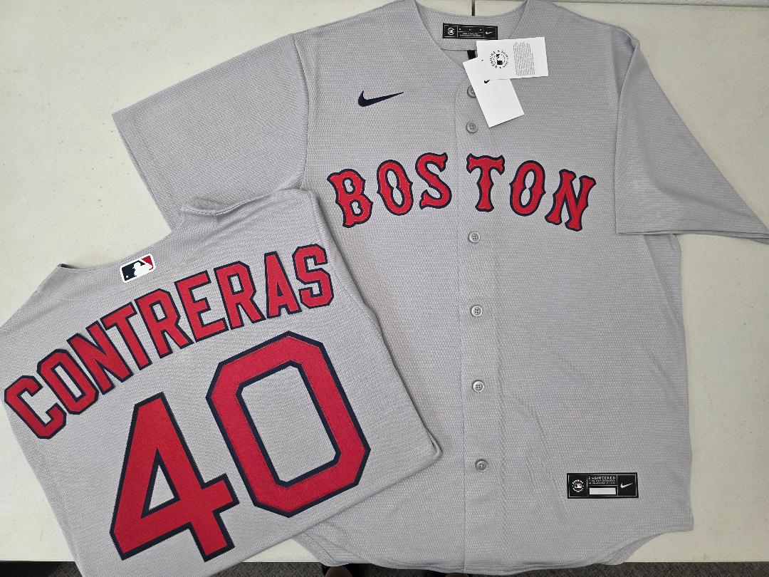 Nike Boston Red Sox WILLSON CONTRERAS Baseball Jersey GRAY