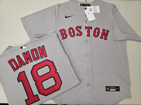 Nike Boston Red Sox JOHNNY DAMON Baseball Jersey GRAY
