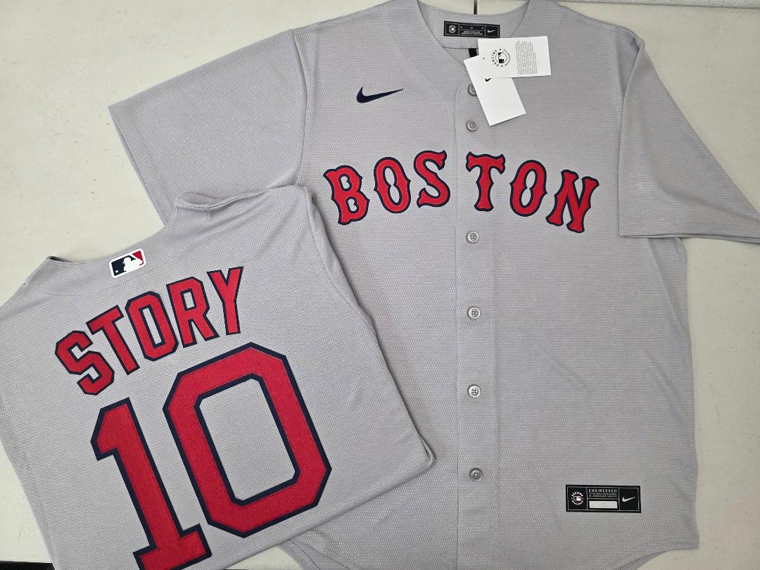 Nike Boston Red Sox TREVOR STORY Baseball Jersey GRAY