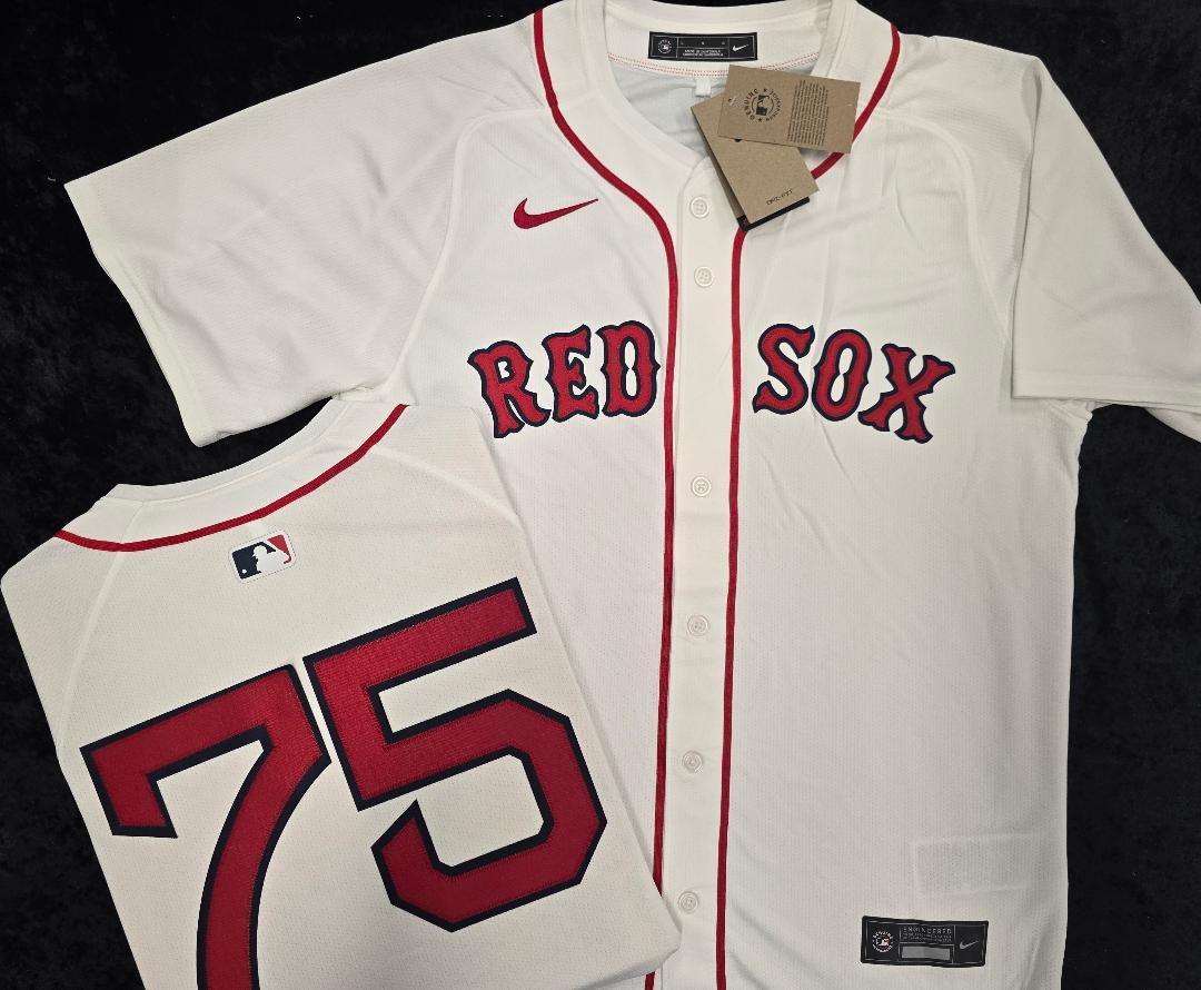 Nike Boston Red Sox CARLOS NARVAEZ Baseball Jersey WHITE