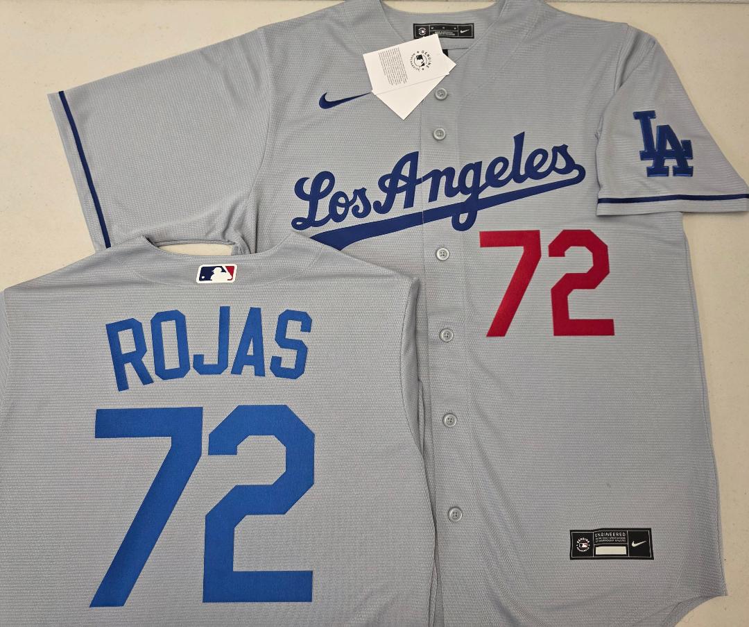 Nike Los Angeles Dodgers MIGUEL ROJAS Baseball Jersey GRAY
