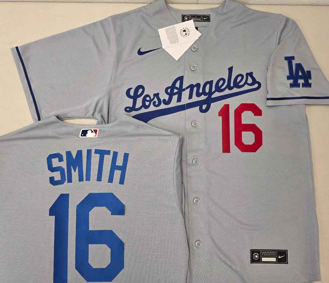 Nike Los Angeles Dodgers WILL SMITH Baseball Jersey GRAY