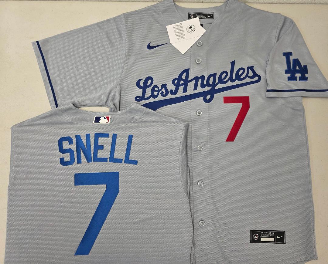 Nike Los Angeles Dodgers BLAKE SNELL Baseball Jersey GRAY