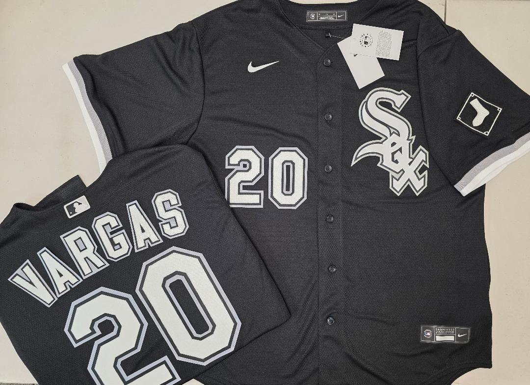 Nike Chicago White Sox MIGUEL VARGAS Baseball Jersey BLACK