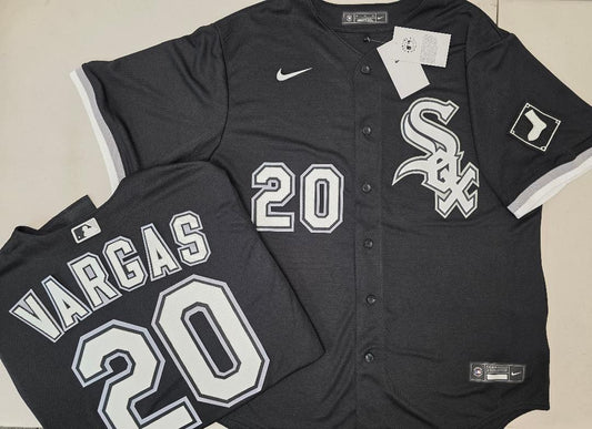 Nike Chicago White Sox MIGUEL VARGAS Baseball Jersey BLACK
