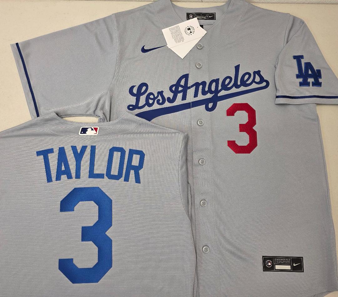 Nike Los Angeles Dodgers CHRIS TAYLOR Baseball Jersey GRAY